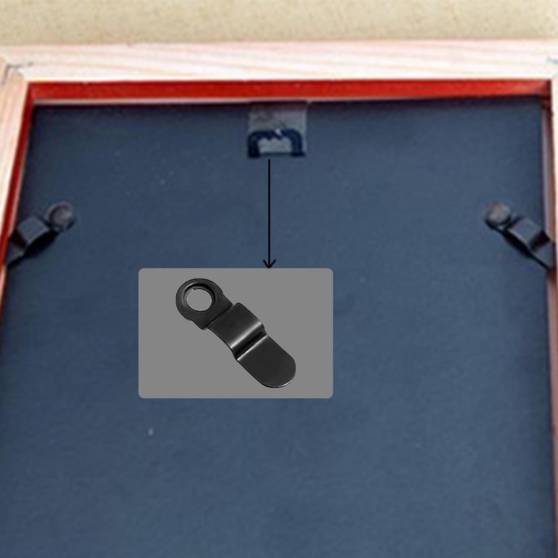 Picture Frame Turn Button Fastener Metal Bow Shape Backing Clip with Screws 100p gallery