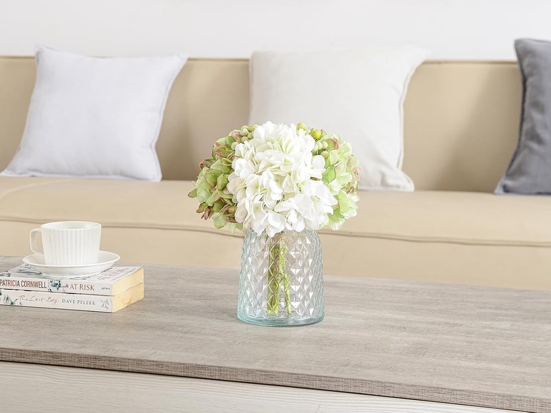 Chic Hydrangeas in Glass Vase - Versatile Floral Arrangement for Any Occasion gallery
