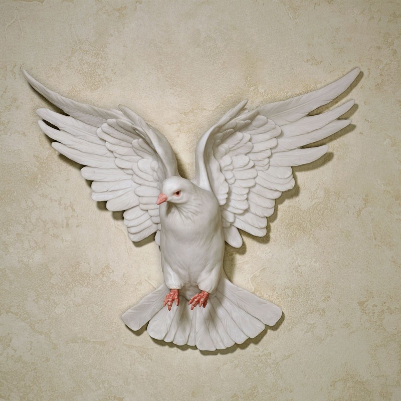 Windborne In Flight Dove Wall Accent White