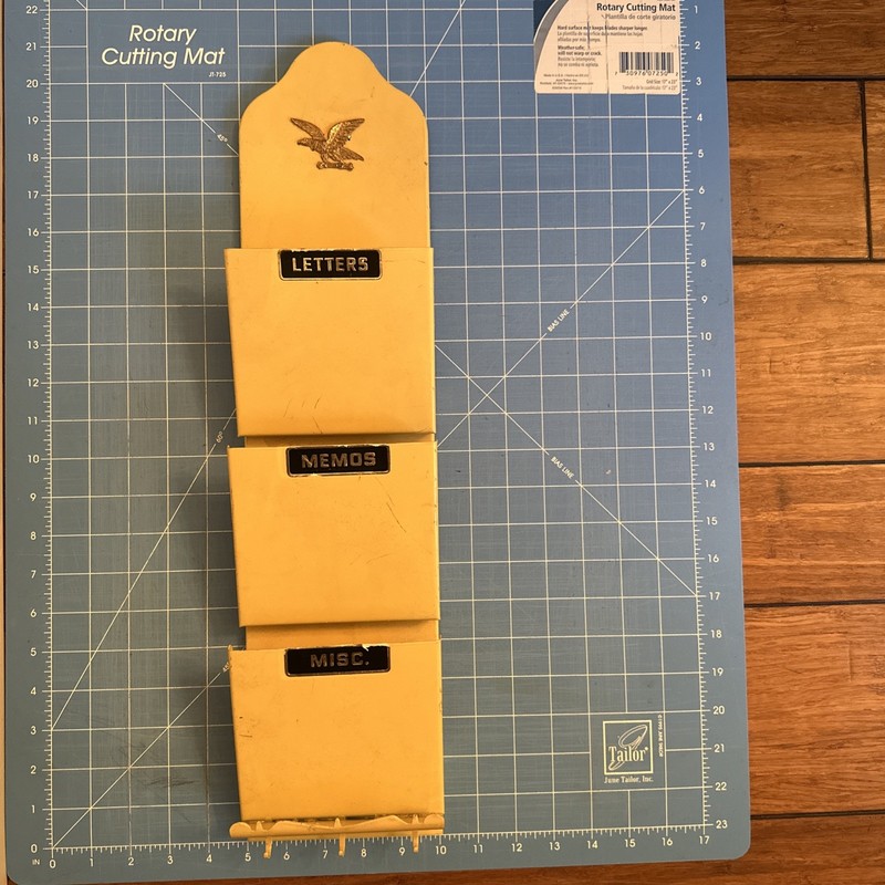 Vintage Metal Mail Organizer Key Holder
