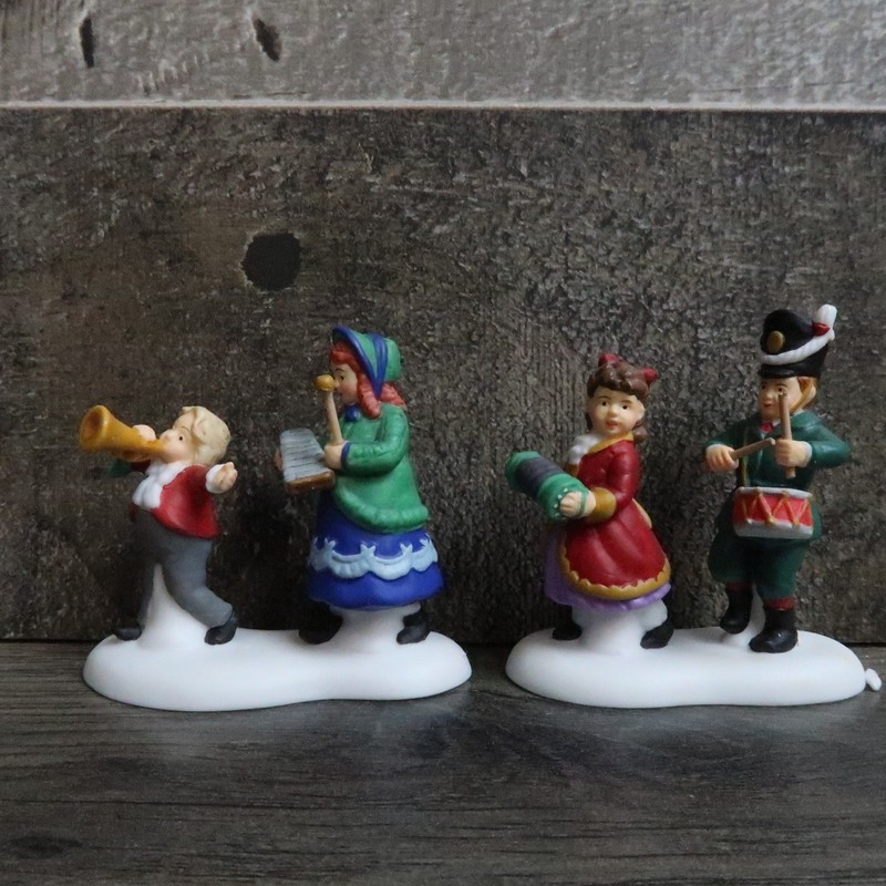 Dept 56 Christmas Morning Parade Dickens Village 2pc Set gallery