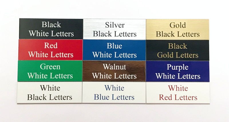 NAME PLATE OFFICE DESK DOOR STALL PLATE - WITH HOLDER - (2"X8") SIGN PLAQUE gallery
