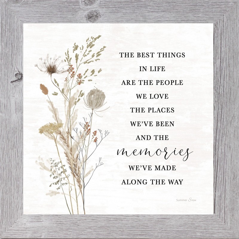 The Best Things in Life – Framed Inspirational Wall Art by Summer Snow