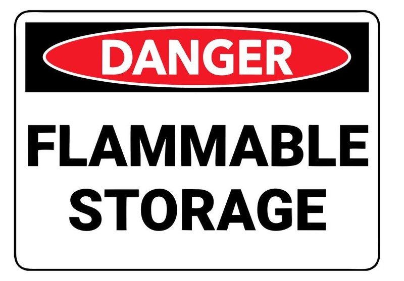 Danger Flammable Storage Safety Sign Sticker Decal Label D7344