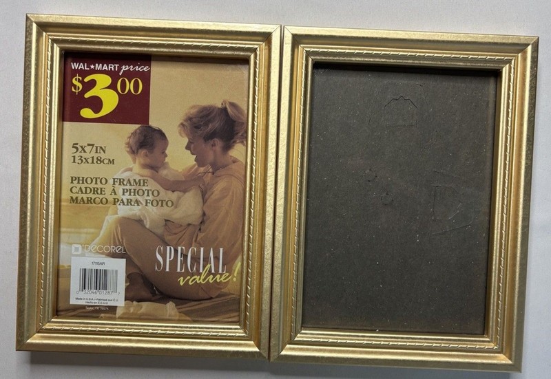 Picture Frames 5 X 7 New Metallic Gold In Color Matching Set Hanging Or Table