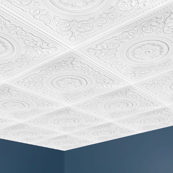BEST SELLER, Ceiling Tiles, GLUE UP, 20″ x 20″, FOAM, MAJESTY White