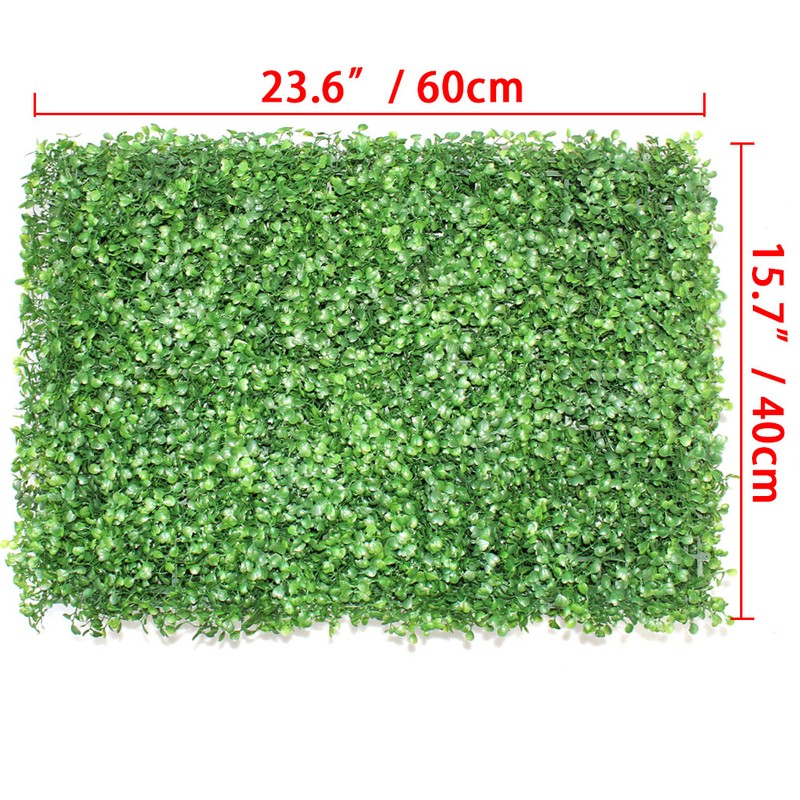 12/24 Pcs Artificial Plant Boxwood Mat Fence Hedge Wall Fake Grass Floral Decor gallery