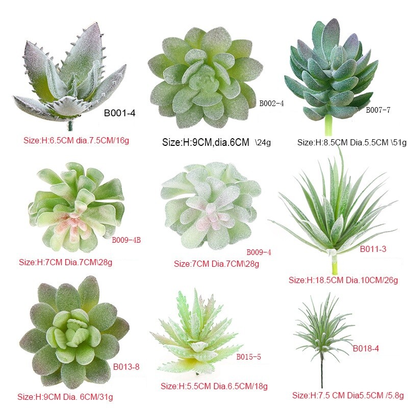 18 pcs PK Artificial Color Succulent Plants Unpotted Fake Lotus Plant Home Decor gallery