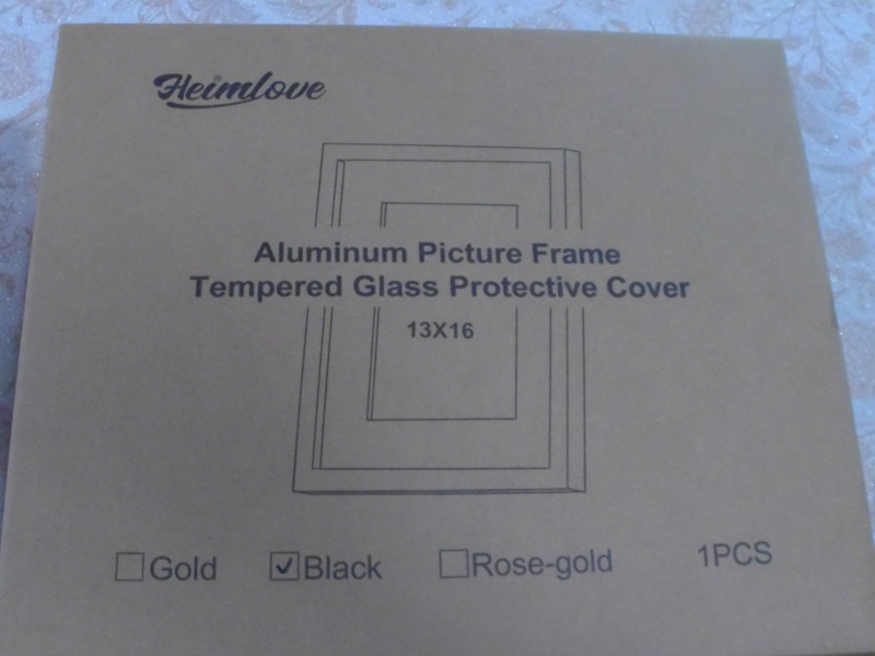 13X16 HEIMLOVE Black Aluminum Photo Frames- Tempered Glass PROTECTIVE COVER