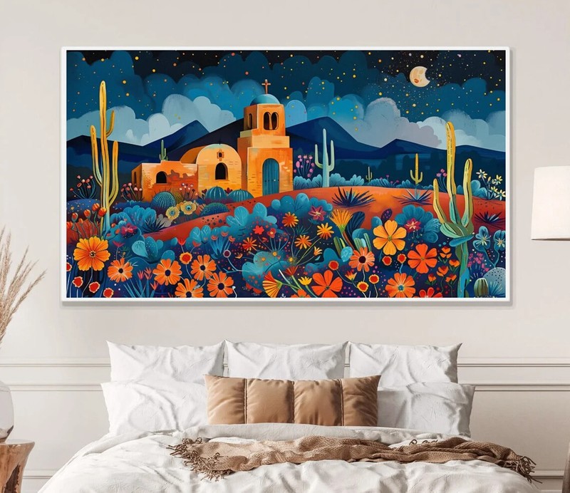 Panoramic Southwest Desert, Wall Art Canvas Print, Home & Office Décor