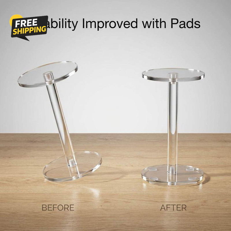 round Acrylic Display Stand, Premium Clear round Riser Stands, Set of 3 gallery