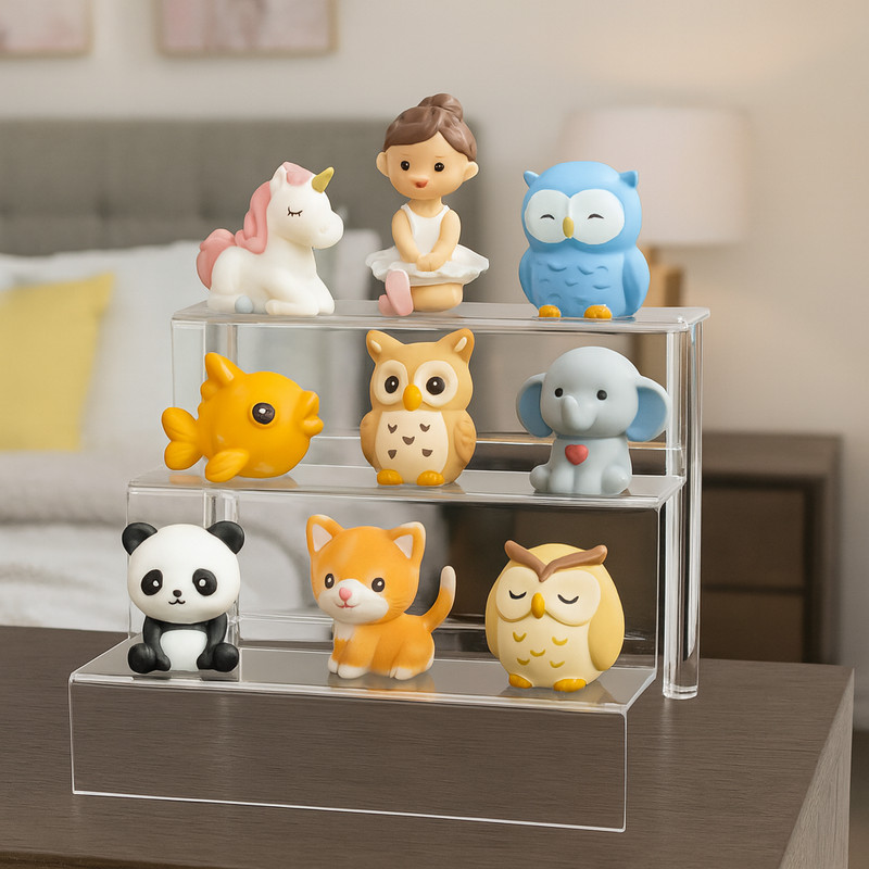 888 Display Three-Tier Acrylic Step Display Ultra Clear and Versatile Risers... gallery