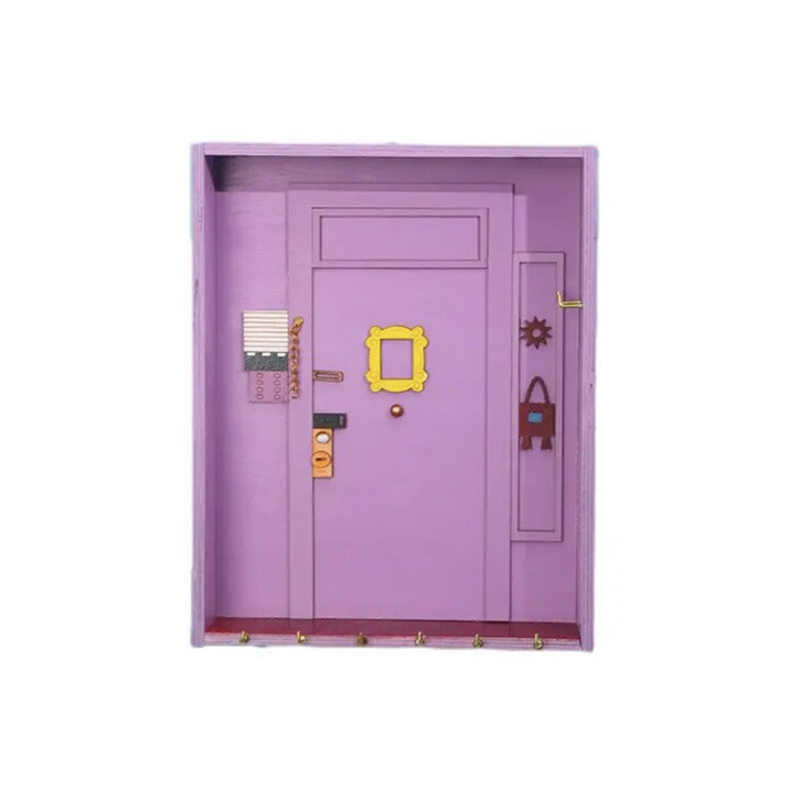 FRIENDS Monica’s Door Key Holder & Shelf Organizer | PURPLE | Wall Mount
