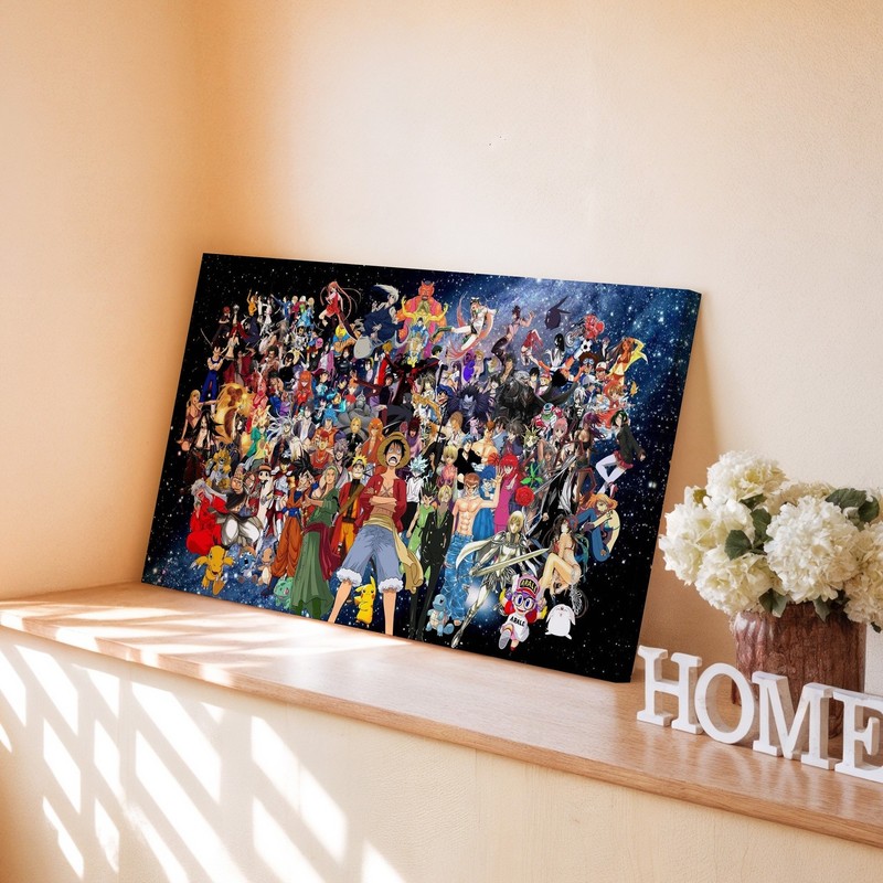 Anime Characters Canvas Wall Art Poster Print Cartoon Manga Japan Otaku Decor gallery