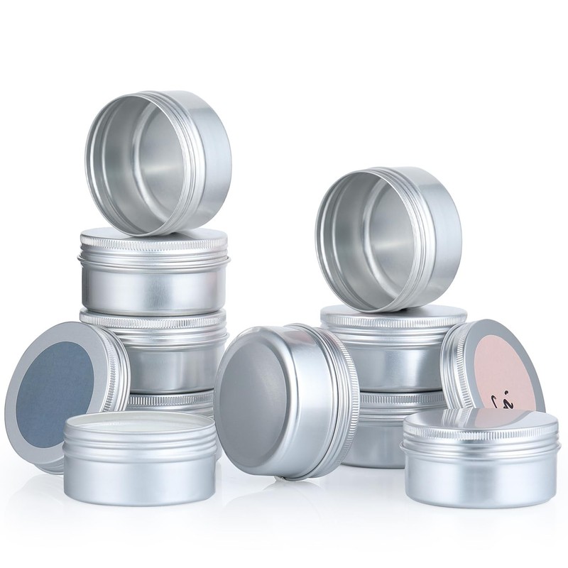 LIYAR 3oz Tins Aluminum Tin Can 10Pack Salve Tins, 3 oz 10 Pack, Silver