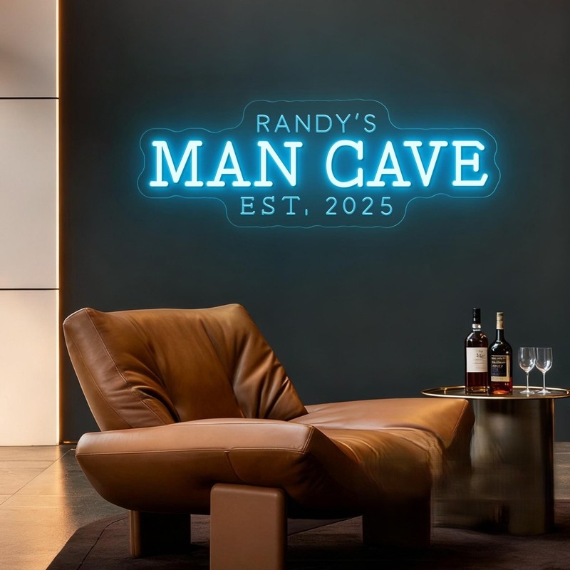 Custom Man Cave LED Neon Sign, Personalized Home Bar Decor, Gifts For Him gallery
