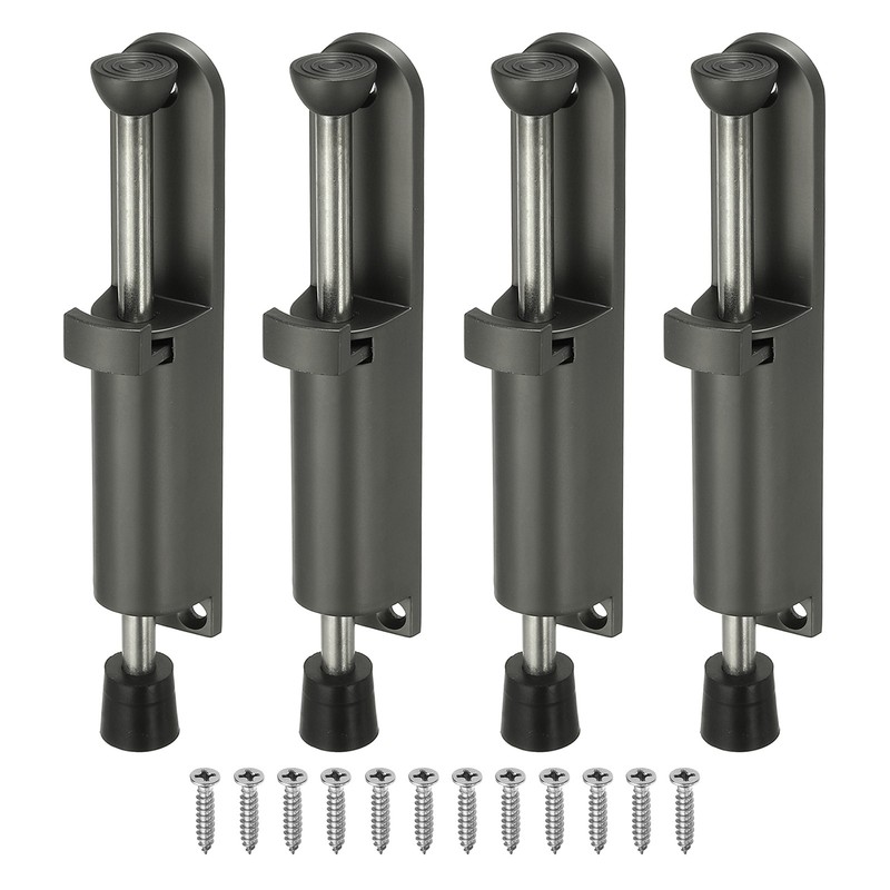 4Pcs Kickdown Door Stop Fit for Distance from the Ground 0-45mm, Gray
