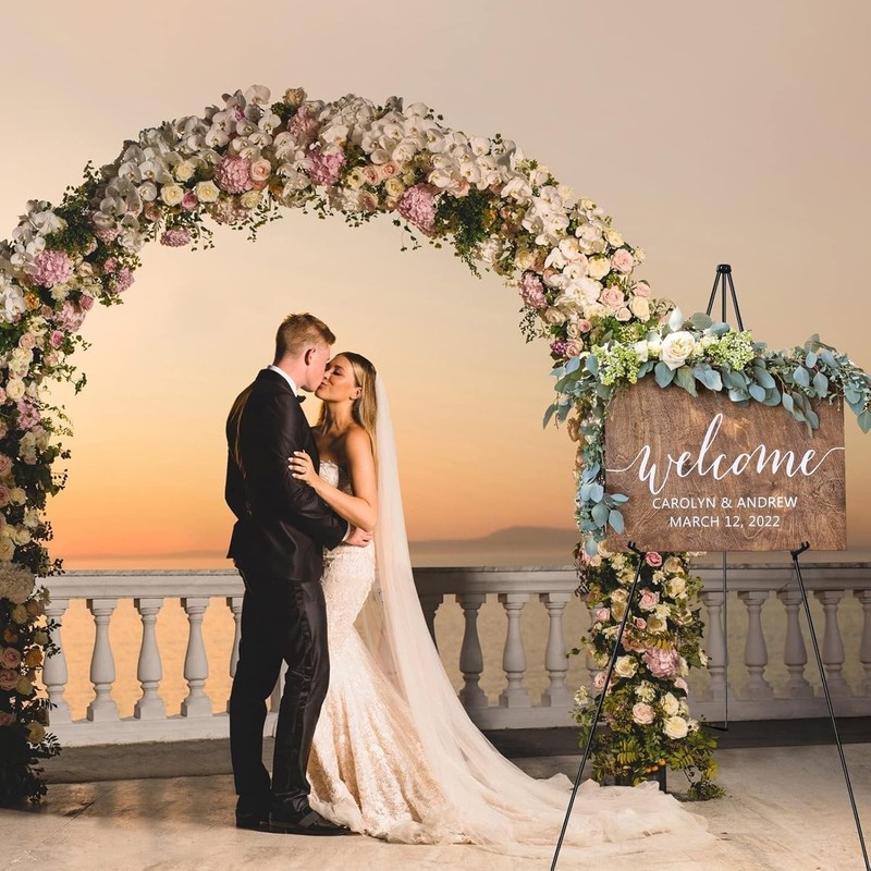 Folding 63'' Black Easel Stand - Portable Display Solution with Non-Slip Base gallery