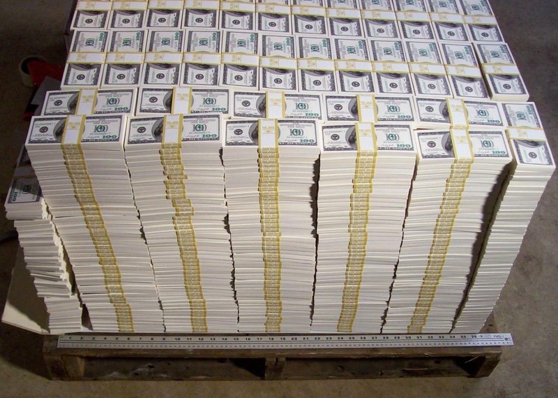 CASH MONEY PALLET GLOSSY POSTER PICTURE PHOTO BANNER PRINT stacks 100 bills 5673