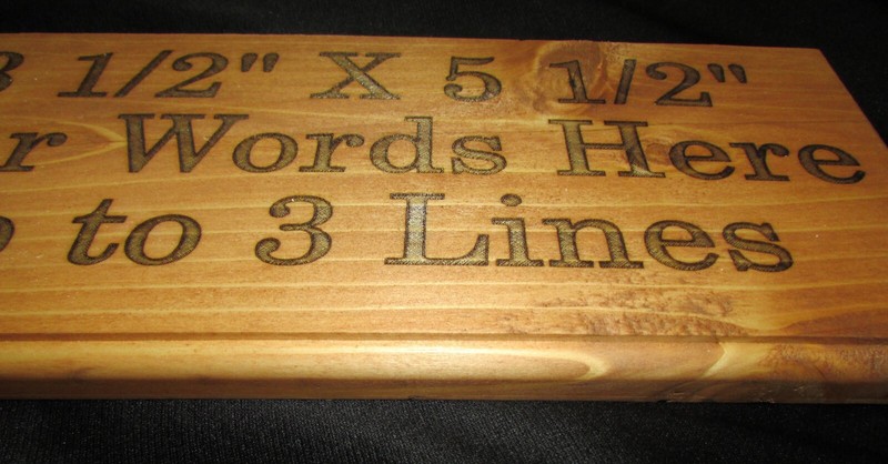 Custom made Personalized wood sign using " YOUR CHOICE OF WORDS". 5 1/2" X 14" gallery