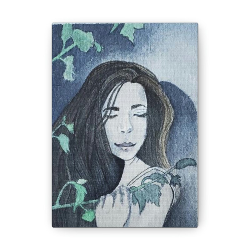 Girl in the Woods Painting, Canvas Print 5×7 or 8×10 or 12×16