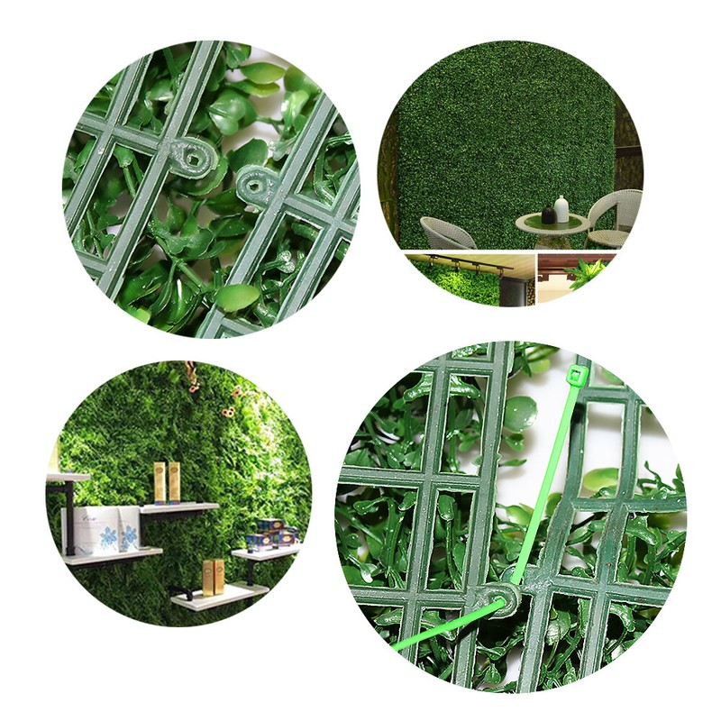 12/24 Pcs Artificial Plant Boxwood Mat Fence Hedge Wall Fake Grass Floral Decor gallery