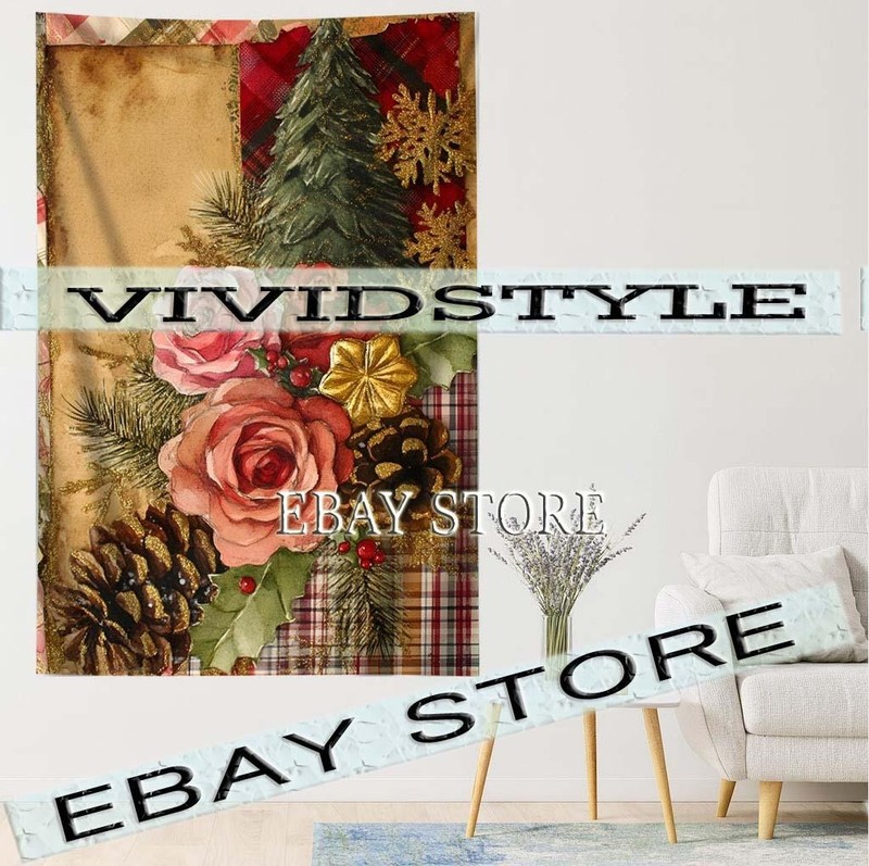 tapestry rustic festive decor soft winter floral texture 59X82 in gallery