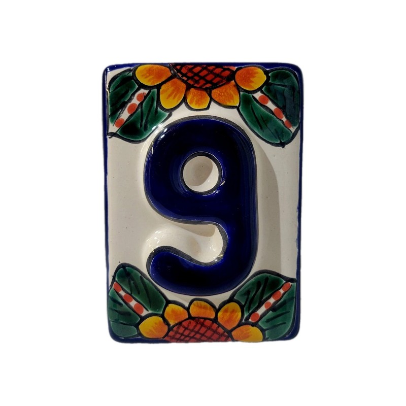 Talavera Tile House Number 9 *NEW*