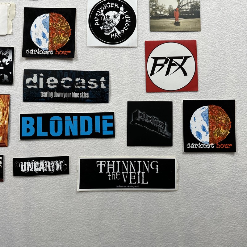 Lot 32 2000s Rock Metal Pop Music Bands Decal Vinyl Stickers Halestorm Shinedown gallery