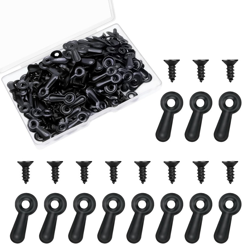 120Pcs Picture Frame Backing Clips,Picture Frame Turn Button with 120 Pcs Screws
