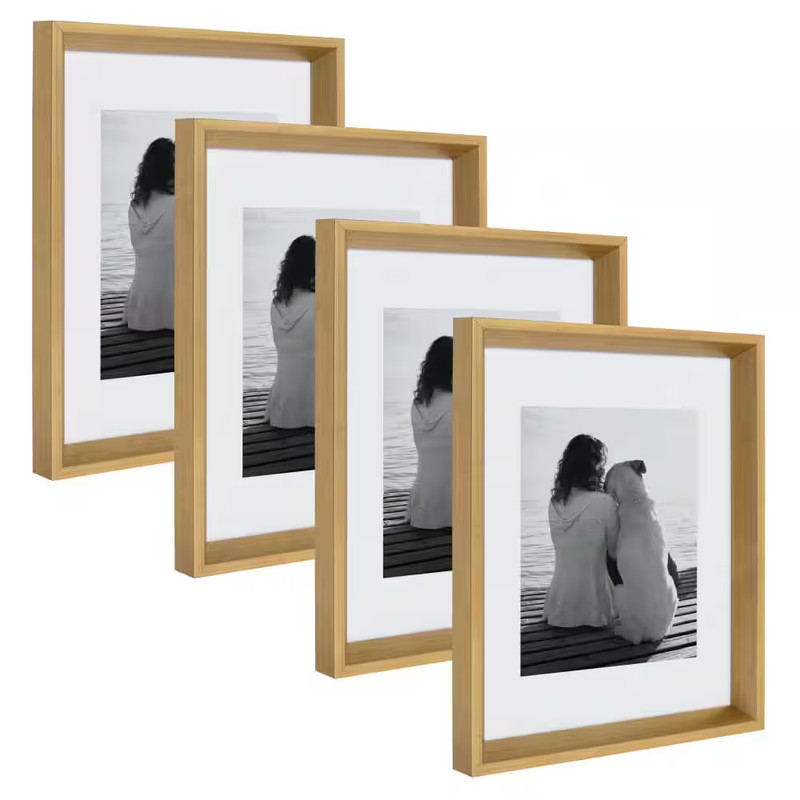 Calter 11 In. X 14 In. Matted to 8 In. X 10 In. Gold Picture Frame (Set of 4)
