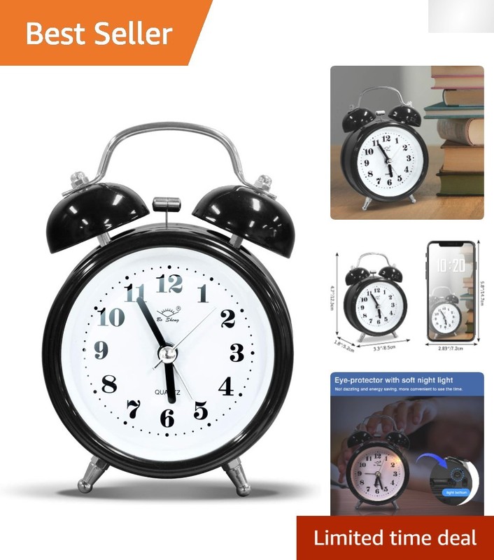 Super Loud Retro Alarm Clock with Easy Controls – Ideal Gift for Heavy Sleepers