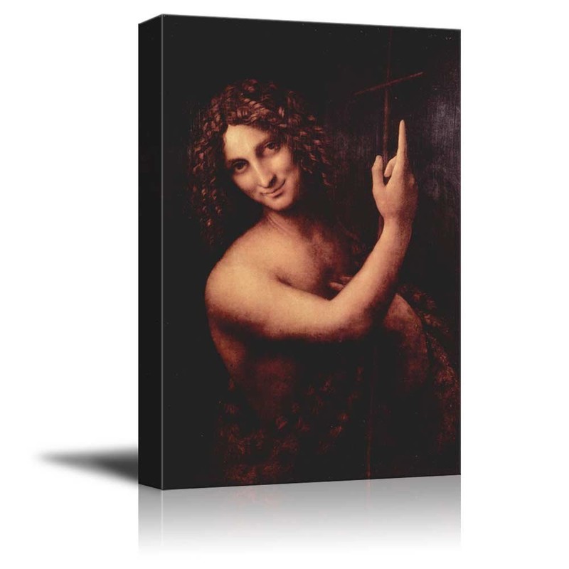 16″ x 24″ Leonardo Da Vinci Wall Art Canvas Print – St. John the Baptist