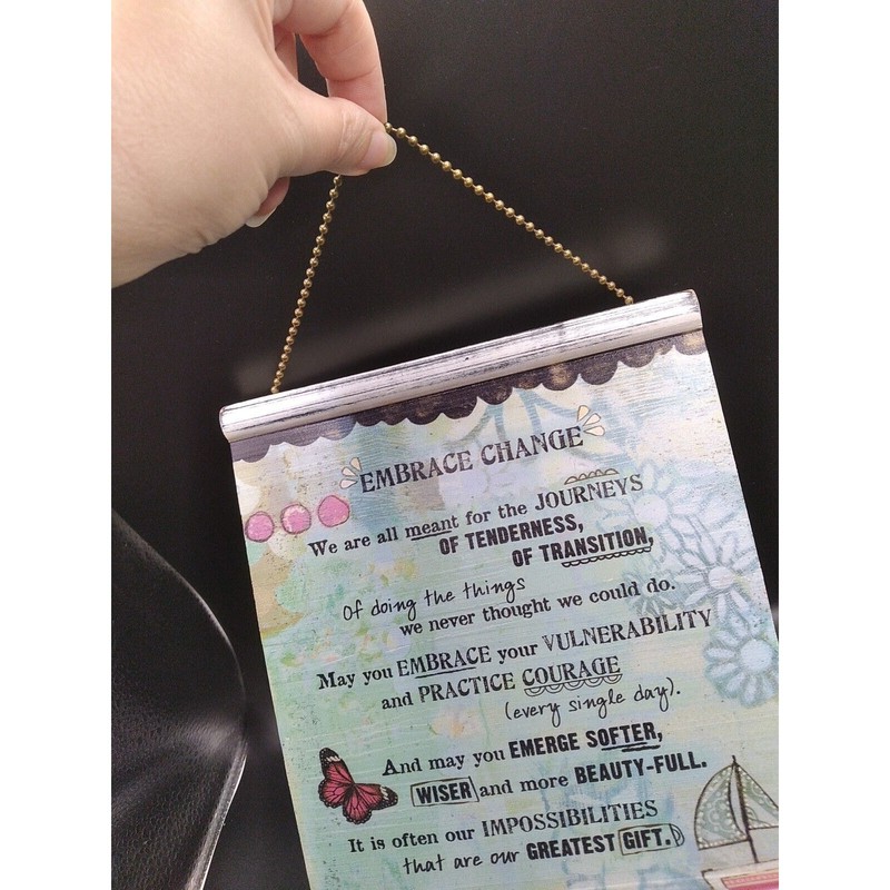 2014 Kelle Rae Roberts Embrace Change Wall Hanging Plaque 9.5 In X 7 In Wood gallery