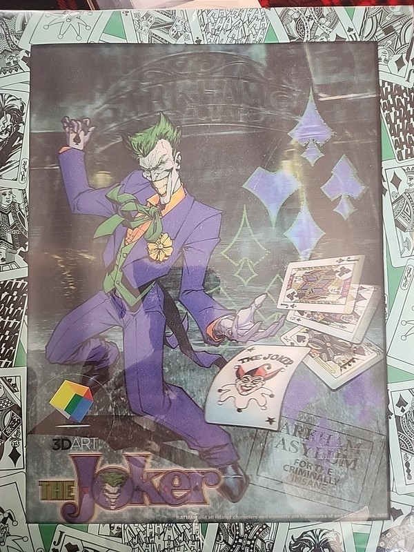 The Joker 3D Lenticular Wall Art Picture Arkham Asylum 10 1/2 In x 13 1/2 In.