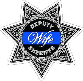 Thin Blue Line Deputy Sheriffs Wife Reflective Decal Sticker Police LEO Family