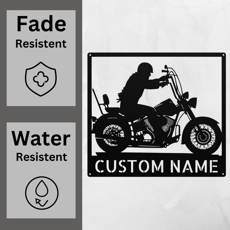 Custom Motorcycle Metal Sign Unique Wall Art Great Gift for Biker Lovers gallery