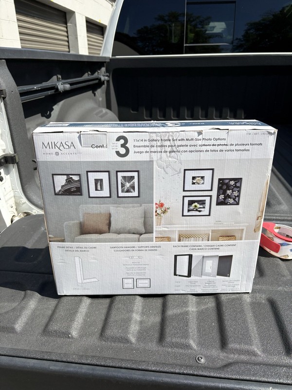 Mikasa Home Accents 3-Piece black Wall Photo Frame Set 11x14 8x10 5x7 NOB gallery