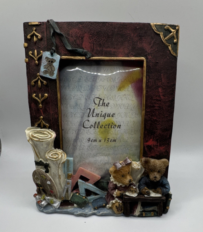The Unique Collection Bear Resin Photo Frame 9x13cm Multicolor Rectangle Used
