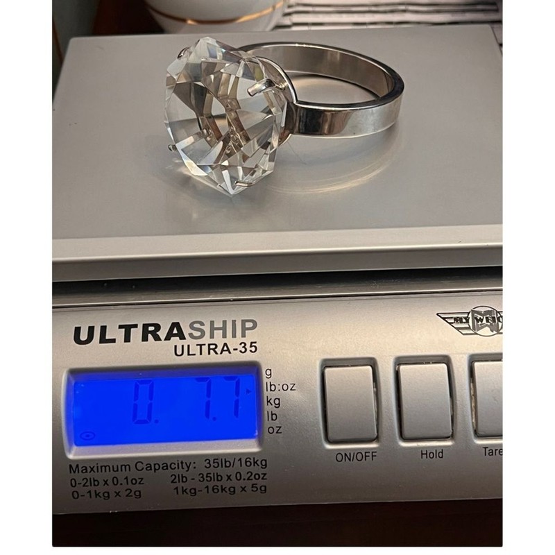 “DIAMOND” RING PAPERWEIGHT NOVELTY GIFT OFFICE DECOR CONVERSATION PIECE NWOT gallery