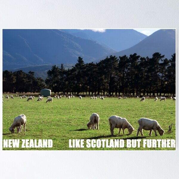 NEW NEW ZEALAND- LIKE SCOTLAND Wall Art Canvas Print Poster