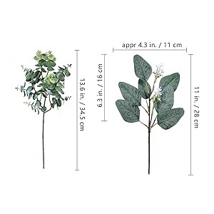 Mixed Eucalyptus Leaves Stems Bulk Artificial Eucalyptus Leaves Sprays gallery