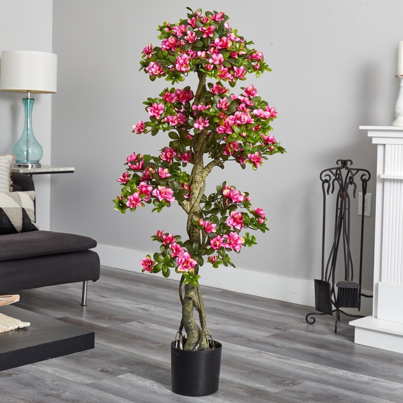 5′ Azalea Artificial Flower Tree UV (Indoor/Outdoor) Home Decor. Retail $230