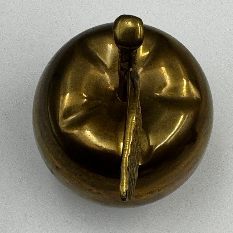 Vintage Brass Apple Paperweight Figurine Decorative Fruit Stem Leaf gallery