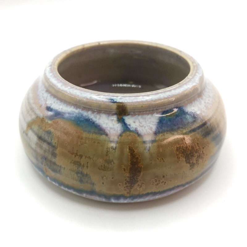 Randy Pearsell Stoneware Glazed Clay Pottery Phoenix Bird Jar Bowl Trinket Dish