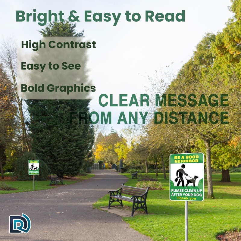 Be a Good Neighbor Clean up after Your Dog Signs, 10 X 13 Inch Reflective Alumin gallery