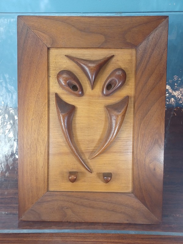 Unique One Of A Kind Wooden Handmade OWL Picture 14 × 10 Rustic Cottage Gorgeous