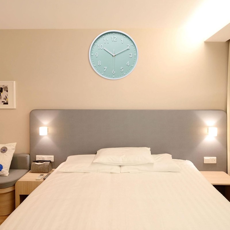 PATIKIL 8 Inch Wall Clock, 3D Number Quartz Battery Operated Silent Non-Ticking gallery