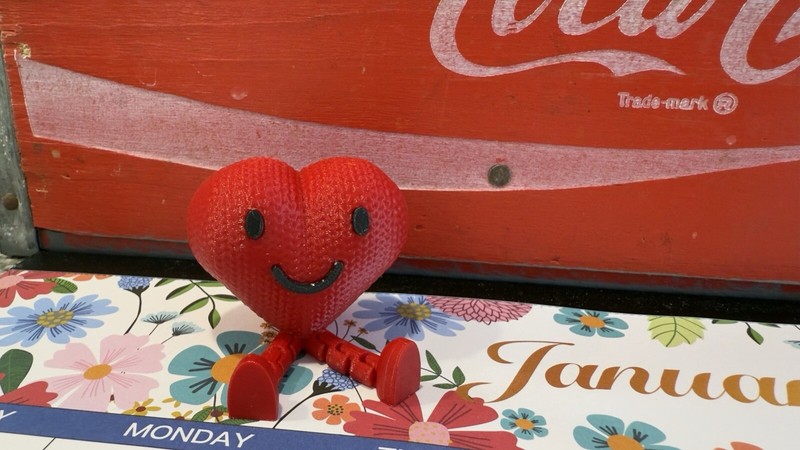 Super Cute Valentines Day Heart Guy Flexible Legs Great Gift For Loved Ones