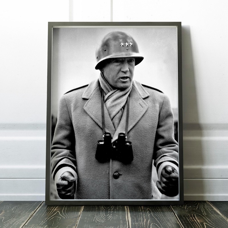 General George Patton World War Two USA America History Wall Art Poster Print gallery